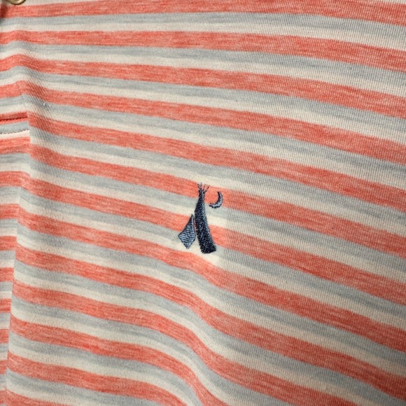 Peter Millar Polo Shirt Mens Large Striped Golf Athletic Casual Outdoor - Picture 3 of 8